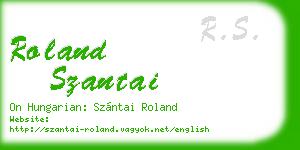 roland szantai business card